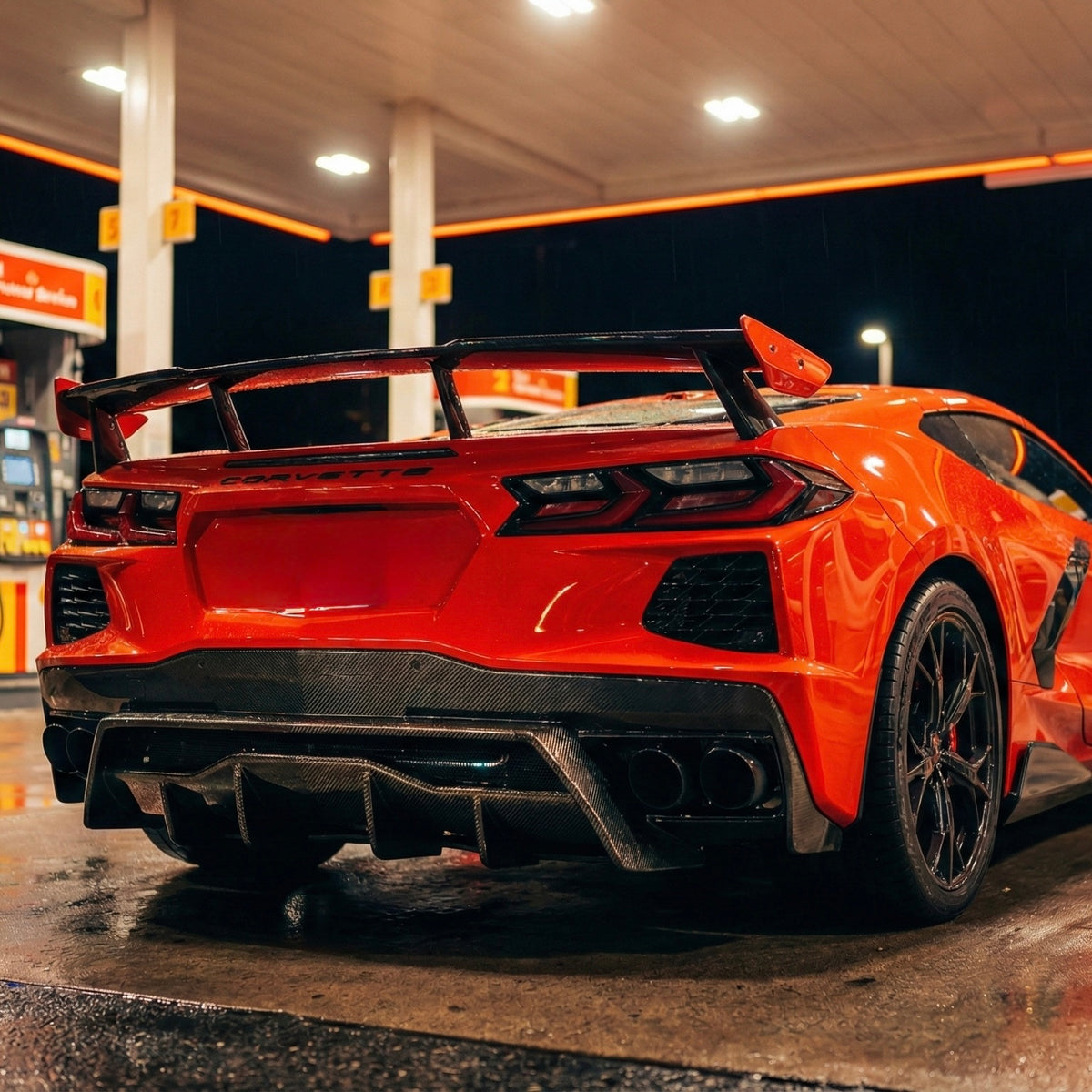 Pure Performance LA Carbon Fiber Race Rear Diffuser for C8 Corvette Base / Z51 - Pure Performance