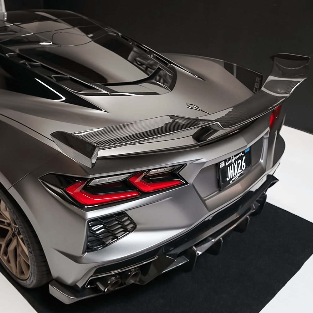 Pure Perf High Wing Carbon Fiber Z06 Style for C8 Corvette Base / Z51 - Pure Performance