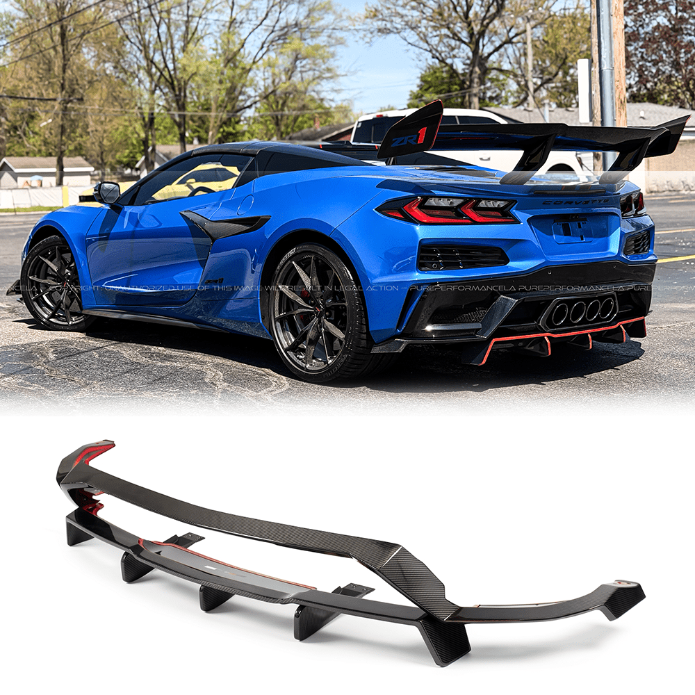 Pure Performance Carbon Duo Diffuser for C8 Corvette Z06 / Z07 / ZR1 / Grand Sport - Pure Performance